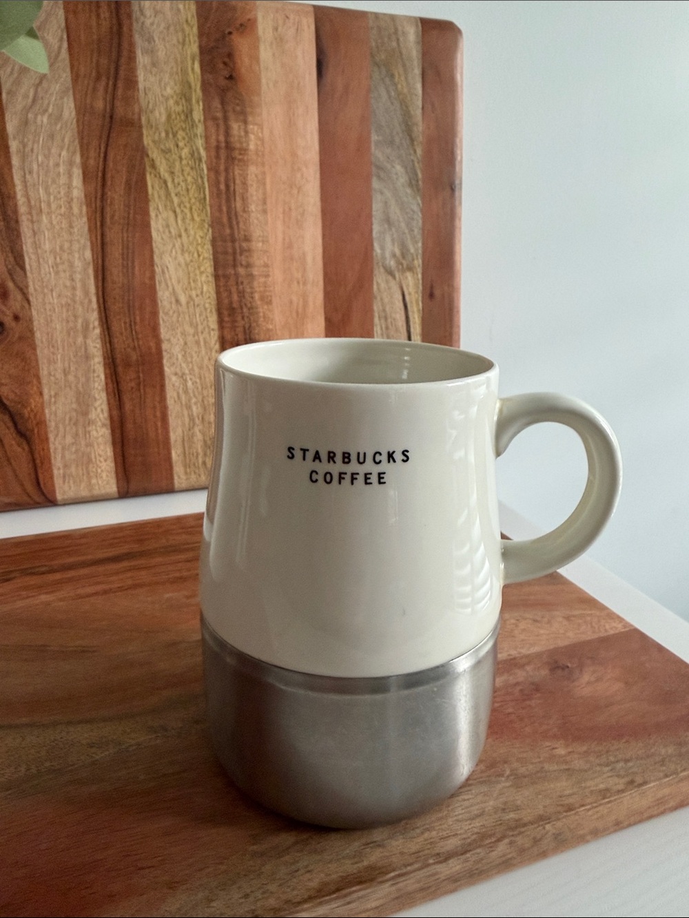 Starbucks Urban Desk Mug from 2004 w/ Metal Base No Spill Travel Mug Industrial